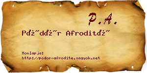 Pödör Afrodité névjegykártya